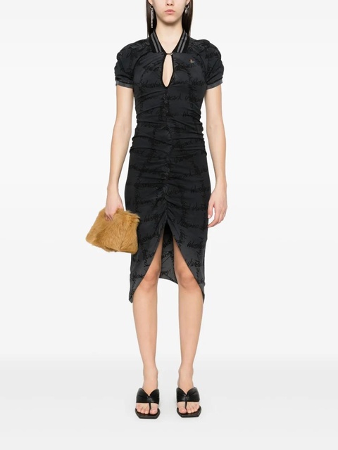 Vivienne Westwood logo-print midi dress - Blue - zdjęcie produktu nr 2