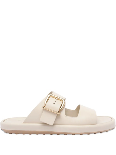 Tod's double-buckle leather sandals - Neutrals - zdjęcie produktu nr 1