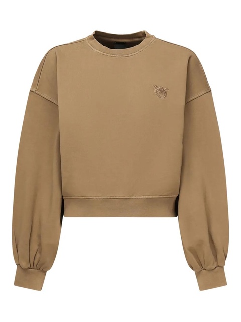 PINKO embroidered balloon-sleeve sweatshirt - Brown - zdjęcie produktu nr 1
