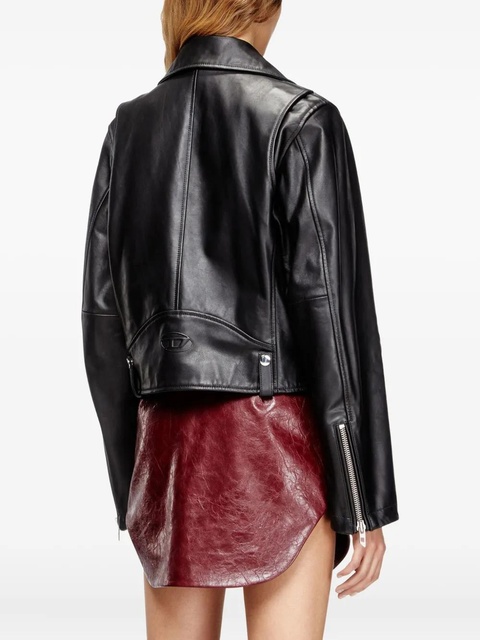 Diesel zip-up leather jacket - Black - zdjęcie produktu nr 1