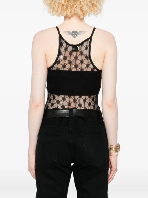 ISABEL MARANT geometric-pattern lace bodysuit - Black - zdjęcie produktu nr 2