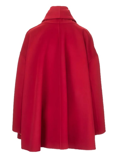 Valentino Garavani ribbon-detail cape coat - Red - zdjęcie produktu nr 2