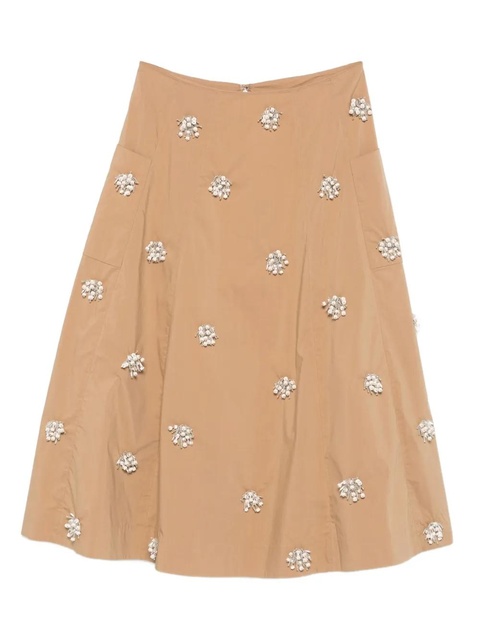 Simkhai crystal-embellished midi skirt - Brown - zdjęcie produktu nr 1