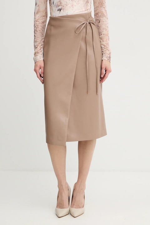 Marciano Guess spódnica GLADYS kolor beżowy midi ołówkowa 5BGD07 7389A - zdjęcie produktu nr 1