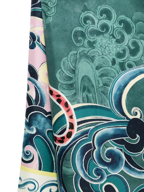 ALEMAIS floral-print silk scarf - Neutrals - zdjęcie produktu nr 2
