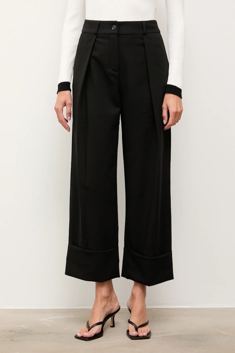 Answear.LAB spodnie damskie kolor czarny proste high waist - zdjęcie produktu nr 1