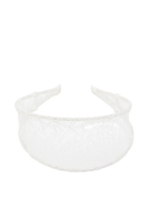 Jennifer Behr floral-lace headband - White - zdjęcie produktu nr 2