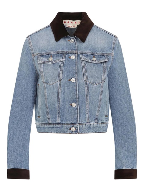Marni contrasting-collar jacket - Blue - zdjęcie produktu nr 1