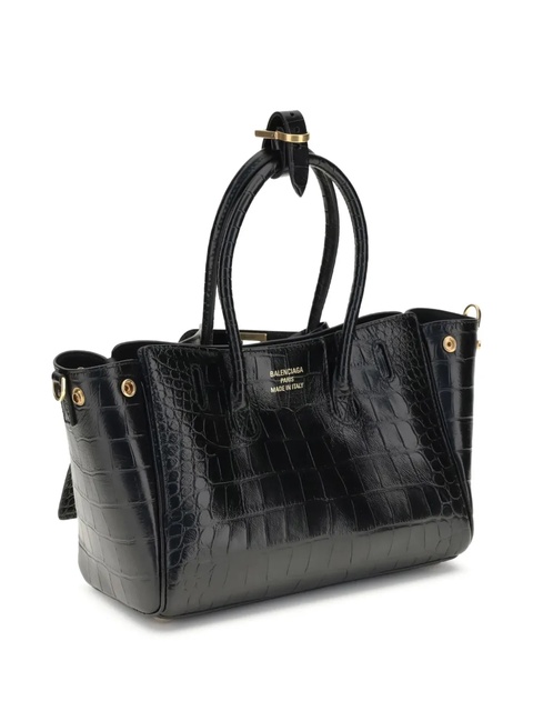 Balenciaga crocodile-effect top-handle shoulder bag - Black - zdjęcie produktu nr 2