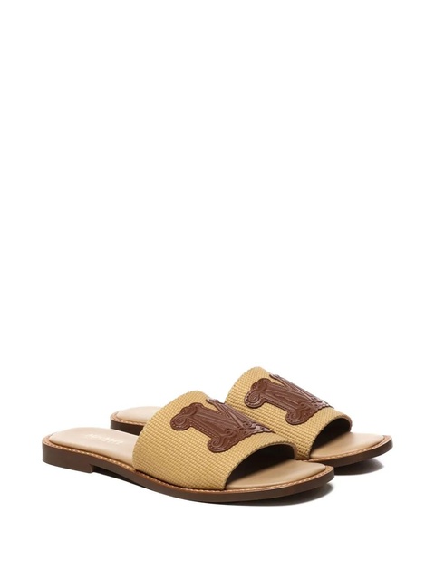 Max Mara monogram canvas band flat sandals - Neutrals - zdjęcie produktu nr 2