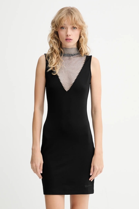 Karl Lagerfeld Jeans sukienka kolor czarny mini dopasowana A4W13009 - zdjęcie produktu nr 1