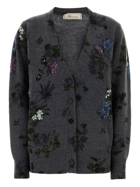 Blumarine wool blend cardigan - Grey - zdjęcie produktu nr 2