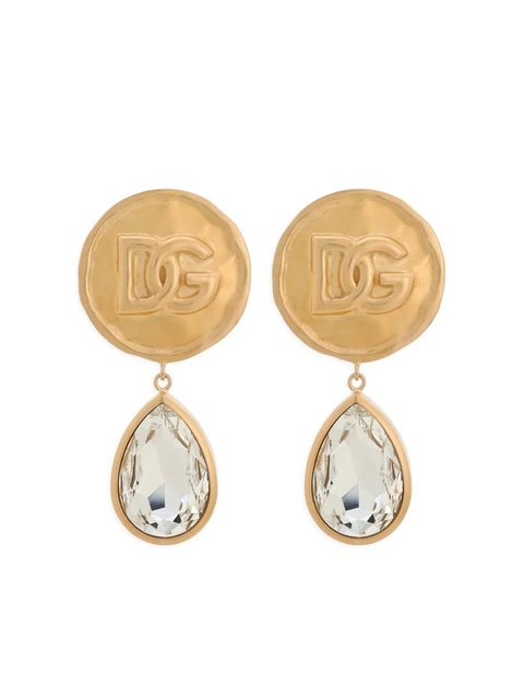 Dolce & Gabbana logo-engraved drop earrings - Gold - zdjęcie produktu nr 1