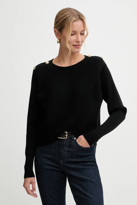 Morgan sweter damski kolor czarny lekki MISSY - zdjęcie produktu nr 1