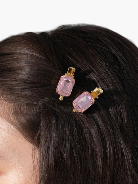 Jennifer Behr Kara hair clips (set of two) - Pink - zdjęcie produktu nr 2