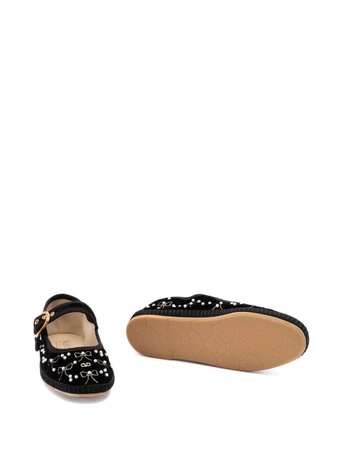 Valentino Garavani VLogo bow-embellished ballet flats - Black - zdjęcie produktu nr 2