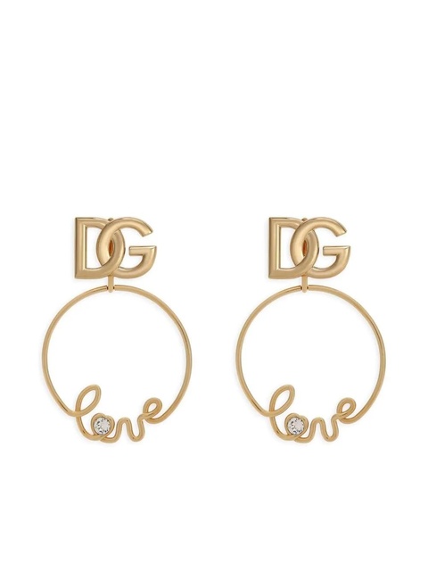 Dolce & Gabbana DG-logo clip-on hoop earrings - Gold - zdjęcie produktu nr 1