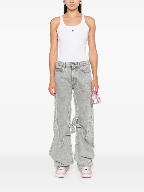 AMIRI MA embroidered ribbed tank top - White - zdjęcie produktu nr 2
