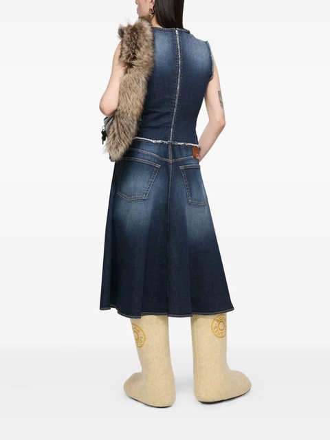 Acne Studios frayed denim dress - Blue - zdjęcie produktu nr 2