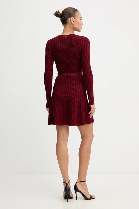 Guess sukienka HANA kolor bordowy mini dopasowana W5BK68 Z2YJ2 - zdjęcie produktu nr 2