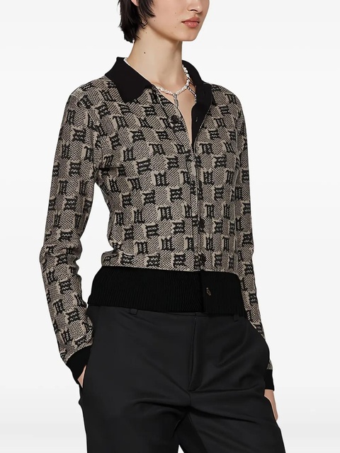 MISBHV monogram-pattern cardigan - Black - zdjęcie produktu nr 1