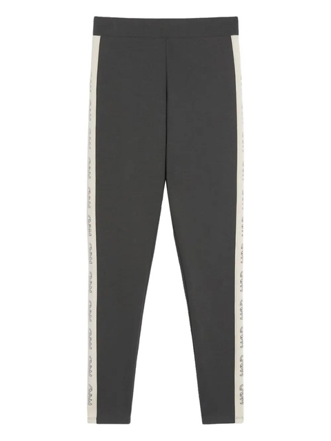 Weekend Max Mara logo-tape leggings - 001 ANTRACITE - zdjęcie produktu nr 1