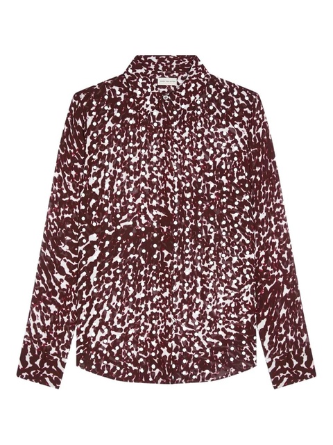 DRIES VAN NOTEN animal-print blouse - Red - zdjęcie produktu nr 1