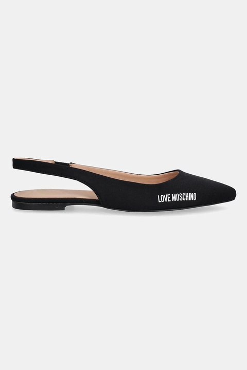 Love Moschino baleriny kolor czarny z odkrytą piętą JA11021G1MIM0000 - zdjęcie produktu nr 2