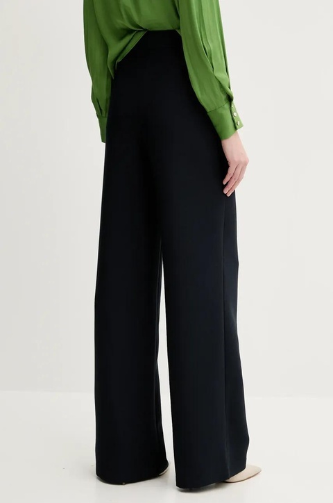 Morgan spodnie PINO.F damskie kolor granatowy szerokie high waist PINO.F - zdjęcie produktu nr 2