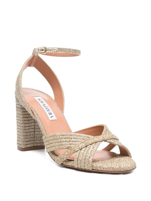 Aquazzura 90mm Very Sundance ankle-strap sandals - Gold - zdjęcie produktu nr 2