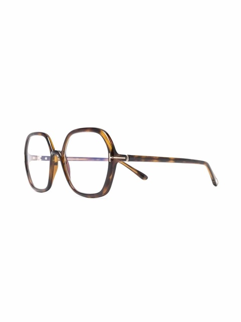 TOM FORD Eyewear oversized round glasses - Brown - zdjęcie produktu nr 2