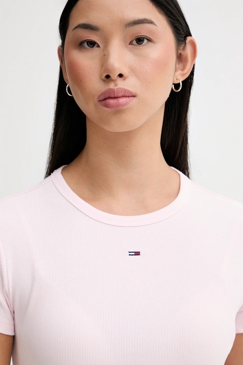 Tommy Jeans t-shirt damski kolor różowy DW0DW17383 - zdjęcie produktu nr 2