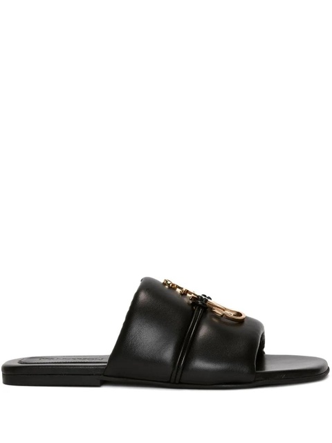 JW Anderson JW Anchor logo-plaque slides - Black - zdjęcie produktu nr 1