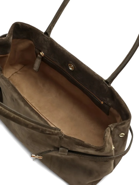 Manu Atelier buckle-fastening suede tote bag - Green - zdjęcie produktu nr 2