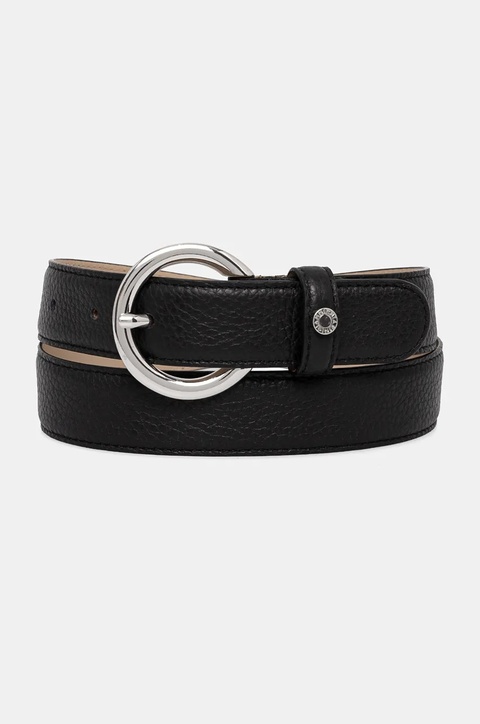 Gianni Chiarini pasek skórzany damski kolor czarny - zdjęcie produktu nr 1