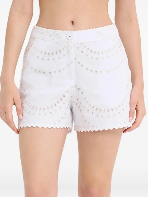 Charo Ruiz Ibiza embroidered scalloped shorts - White - zdjęcie produktu nr 1