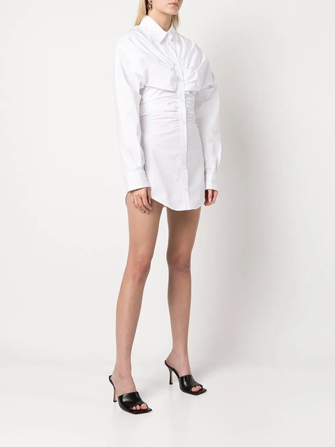 Alexander Wang ruched hourglass shirtdress - White - zdjęcie produktu nr 2