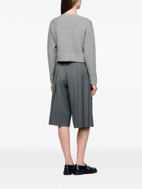 SANDRO contrast-stitching cardigan - Grey - zdjęcie produktu nr 2