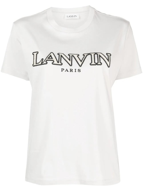 Lanvin embroidered logo T-shirt - Grey - zdjęcie produktu nr 1