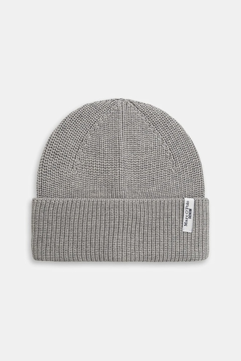 Marc O'Polo czapka bawełniana kolor szary 5000007169 - zdjęcie produktu nr 1