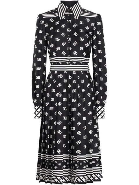 Dolce & Gabbana logo-print midi dress - Black - zdjęcie produktu nr 1