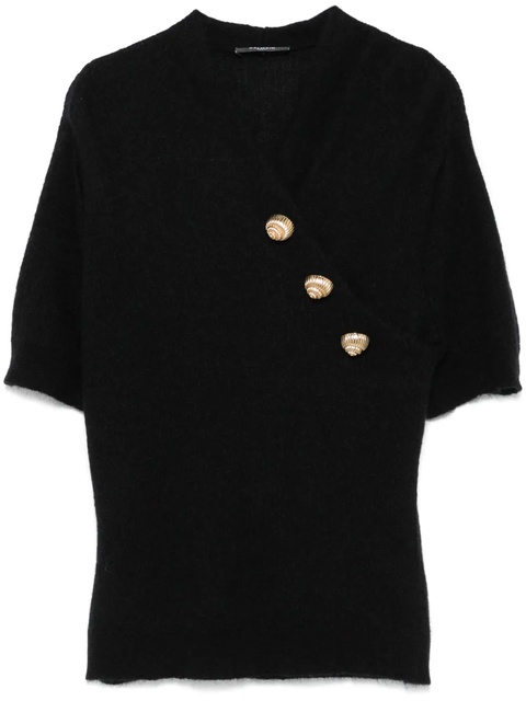 Balmain embossed-button top - Black - zdjęcie produktu nr 1