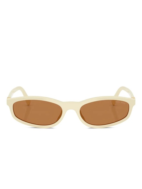 Miu Miu Eyewear oval-frame sunglasses - White - zdjęcie produktu nr 1
