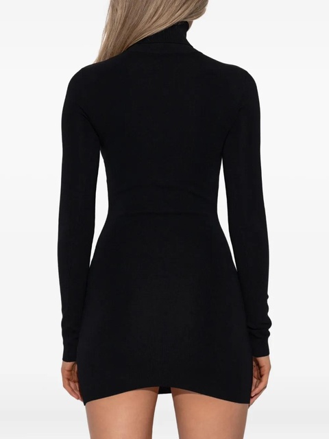 ENTIRE STUDIOS roll-neck long-sleeve mini dress - Black - zdjęcie produktu nr 2