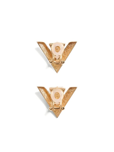 Valentino Garavani Je Les V-Metal and crystal earrings - Gold - zdjęcie produktu nr 2