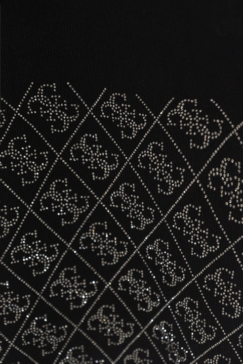 Guess szalik NORA damski kolor czarny z aplikacją W5BZ21 Z2NQ2 - zdjęcie produktu nr 2