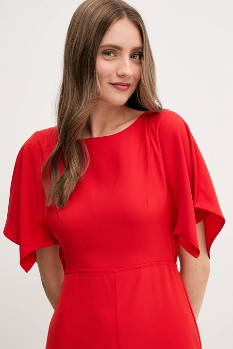 Sandro Ferrone sukienka kolor czerwony midi rozkloszowana S23XBEBRANCALEONE - zdjęcie produktu nr 1