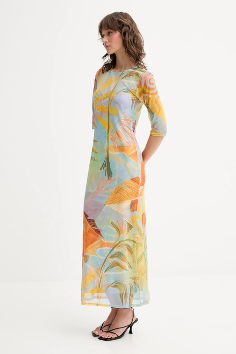 Never Fully Dressed sukienka Sydney kolor niebieski maxi prosta NFDDR2959 - zdjęcie produktu nr 2