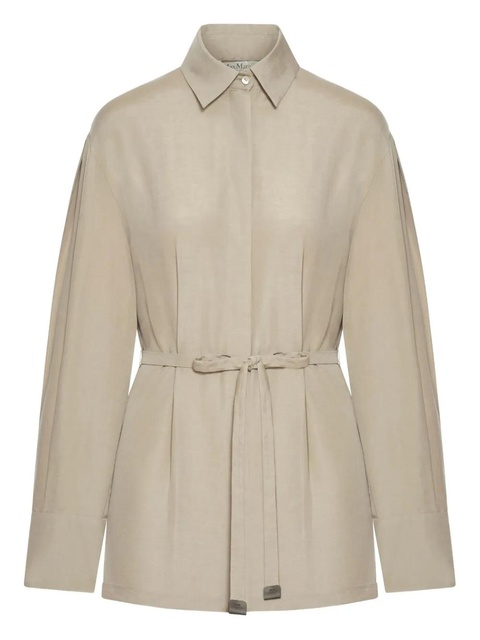Max Mara belted utility shirt - Neutrals - zdjęcie produktu nr 2
