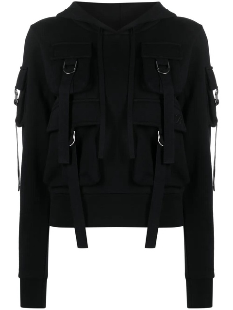 Blumarine cargo-pockets cotton hoodie - Black - zdjęcie produktu nr 1